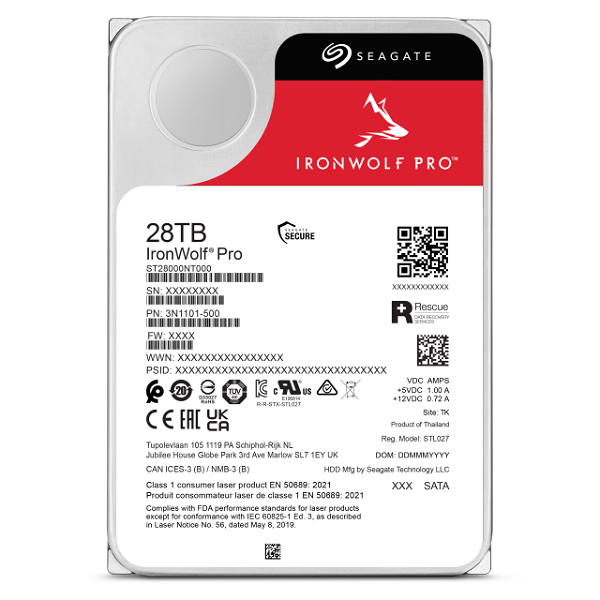 Seagate ST28000NT000 IronWolf Pro IntHDD3.5"28TB SATA 7200RPM