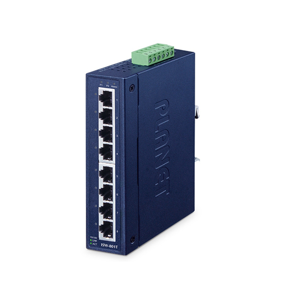 Planet ISW-801T 8-Port 10/100TX Industrial Fast Ethernet Switch
