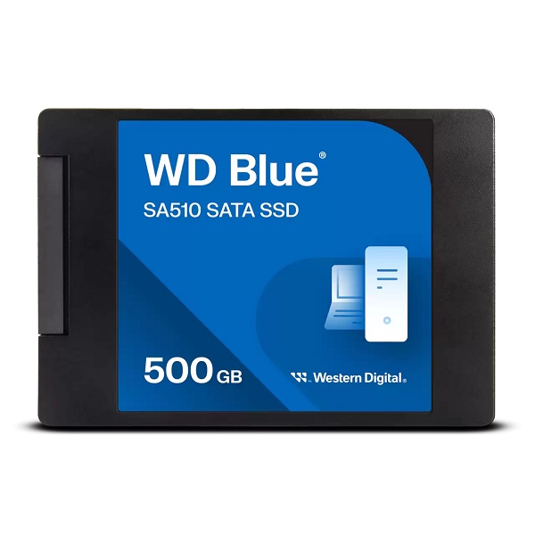 Western Digital WDS500G3B0A-00AXR0 WD SSD BLUE SA510 2.5"500GB, SATA 3(6GB/S) - READ 560MB/S, WRITE 510MB/S