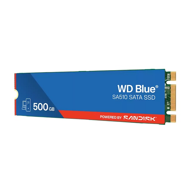 Western Digital WDS500G3B0B-00AXS0 WD SSD BLUE SA510 M.2,2280 500GB,SATA 3(6GB/S) - READ 560MB/S, WRITE 510MB/S
