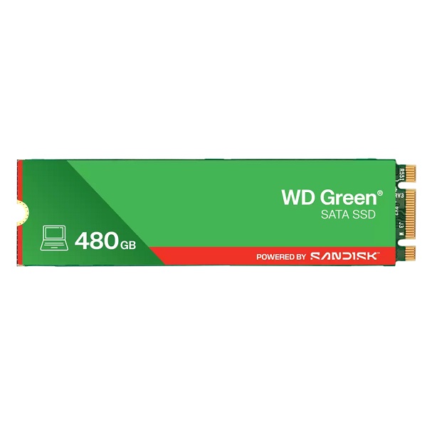 Western Digital WDS480G3G0B-00BJF0 WD SSD GREEN 480GB SATA M.2 2280 READ 545MB/S