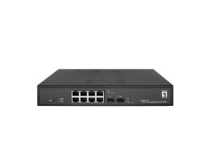 1 Levelone GES-2110P 8 X 1G POE RJ45 + 2 X 1G/100M SFP L2-LITE MANAGED POE SWITCH