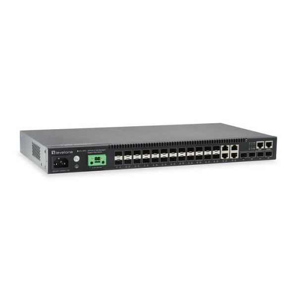 GTL-2872 Levelone GTL-2872 28 X PORT L3 LITE MANAGED GIGABIT FIBER SWITCH, 4 X 10GBE SFP+, 4 X GIGABIT SFP/RJ45 COMBO