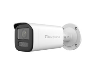Levelone FCS-5222 GEMINI 2MP Zoom Bullet IP Camera, 4.3X Zoom, H.265, IR LEDs, IP67, Indoor/Outdoor