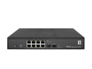 Levelone GES-2110P 8 x 1G POE RJ45 + 2 x 1G/100M SFP L2-lite Managed PoE Switch