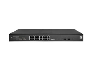 Levelone GES-2118P 16 x PoE + 2 x 100M/1G SFP L2-lite Managed PoE Switch