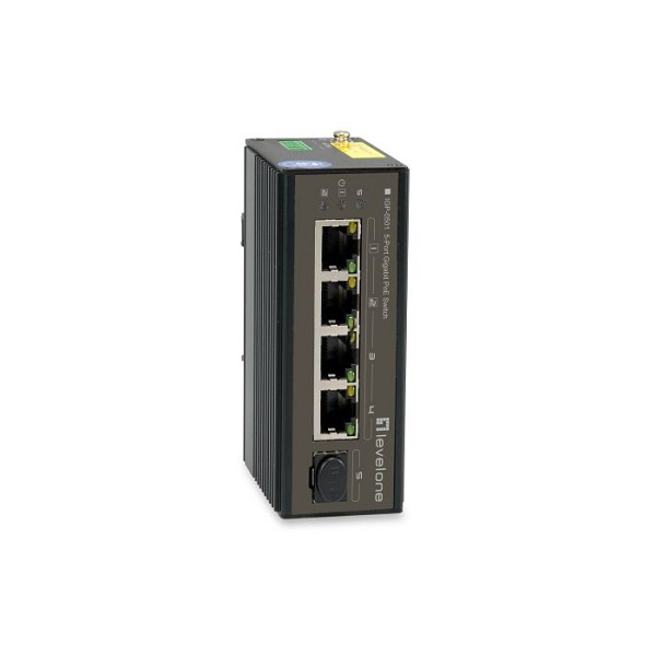 IGP-0502 Levelone IGP-0502 4 X GBE POE 30W + SFP UNMANAGED INDUSTRIAL POE SWITCH