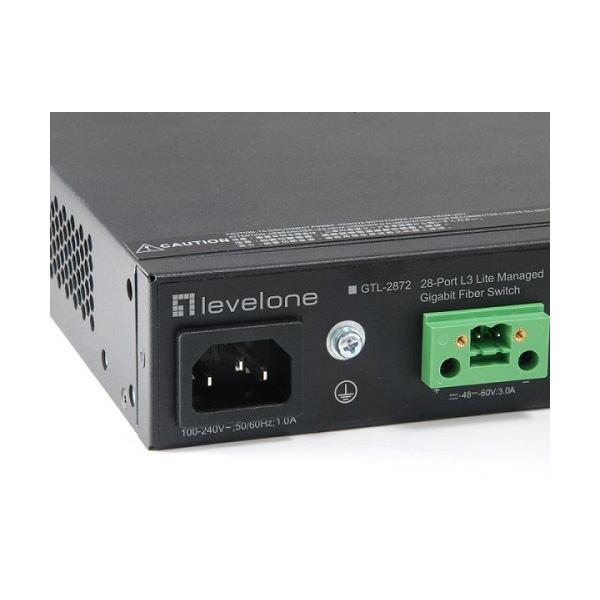 GTL-2872 Levelone GTL-2872 28 X PORT L3 LITE MANAGED GIGABIT FIBER SWITCH, 4 X 10GBE SFP+, 4 X GIGABIT SFP/RJ45 COMBO