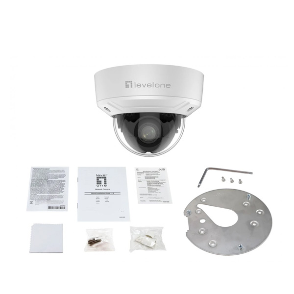 FCS-3461 Levelone FCS-3461 GEMINI Zoom IP Camera, 2-MP, H.265, 802.3af, 4x Optical Zoom, IR 30 meter, IP67