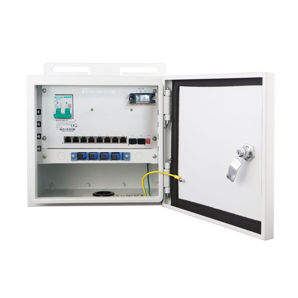 OSW-1031 Levelone OSW-1031 8 x 1G POE RJ45 + 2 x 1G/100M SFP All-in-One Outdoor Cabinet