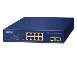 Planet GS-2210-8P2S 8 x GbE PoE 802.3at + 2 x 1G SFP L2 Lite Managed PoE Switch