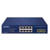 Planet GS-2210-8P2S 8 x GbE PoE 802.3at + 2 x 1G SFP L2 Lite Managed PoE Switch