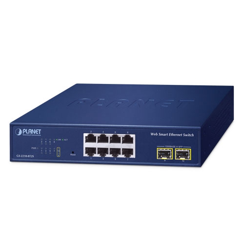 Planet GS-2210-8T2S 8 x GbE + 2 x SFP Lite L2 Managed Switch