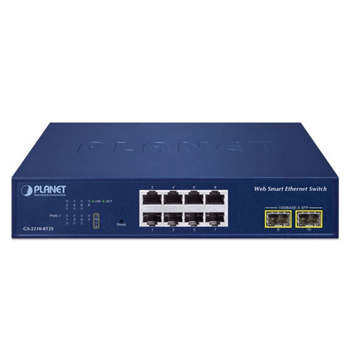 Planet GS-2210-8T2S 8 x GbE + 2 x SFP Lite L2 Managed Switch