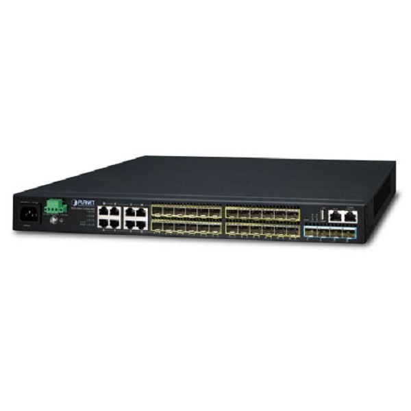 SGS-6341-16S8C4XR Planet SGS-6341-16S8C4XR 16 X 1G SFP + 8 X 1G SFP/RJ45 COMBO + 4 X 10G/1G SFP REDUNDANT PSU SGS-6341 L3 STACK SWITCH