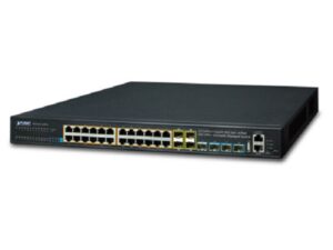 Planet SGS-6341-24P4X 24 X 1G RJ45 POE 802.3AT + 4 X 10G/1G SFP SGS-6341 L3 STACK SWITCH