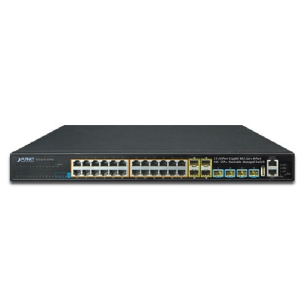 SGS-6341-24P4X Planet SGS-6341-24P4X 24 X 1G RJ45 POE 802.3AT + 4 X 10G/1G SFP SGS-6341 L3 STACK SWITCH