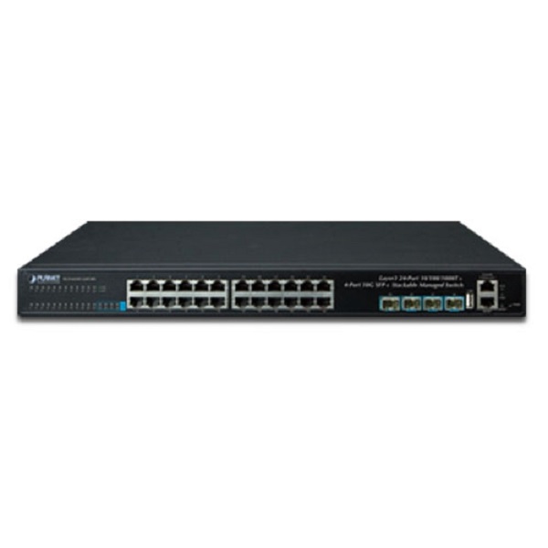 SGS-6341-24T4X Planet SGS-6341-24T4X 24 X 1G RJ45 + 4 X 10G/1G SFP SGS-6341 L3 STACK SWITCH
