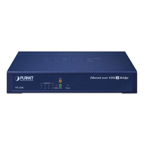 box_VC-234v2_01 Planet VC-234 4 x 10/100Base-FX Ethernet to VDSL2 (30a) Media Converter