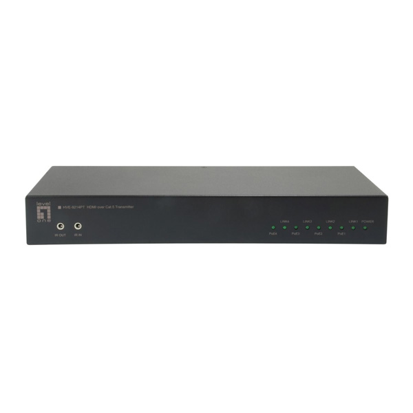 Levelone HVE-9214PT 4-Port HDBaseT HDMI over Cat.5 PoE Transmitter