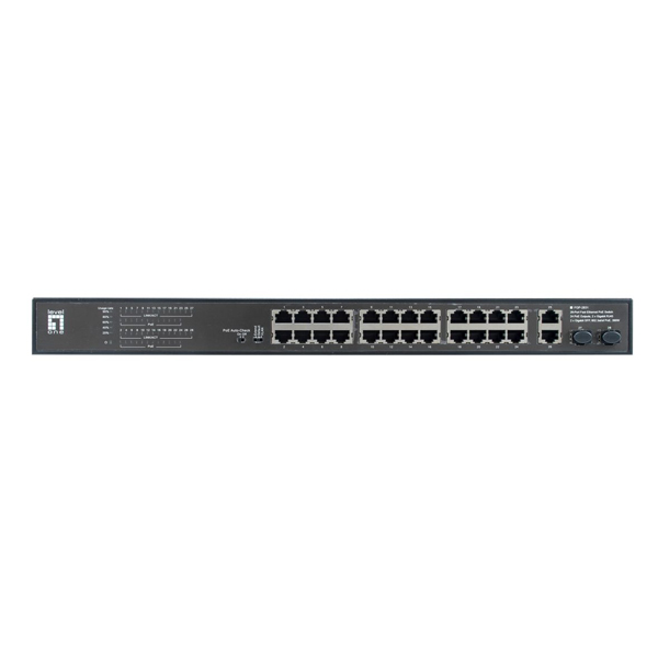 FGP-2831_1 Levelone FGP-2831 28 x FE PoE + 2 x GbE + 2 x SFP Unmanaged PoE Switch