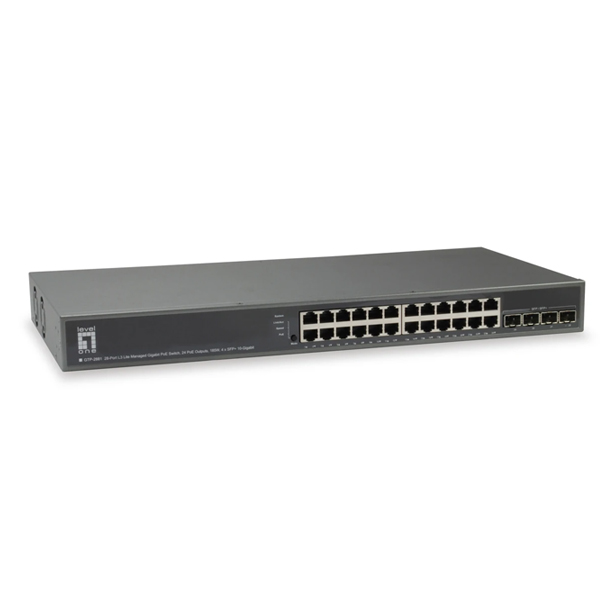 Levelone GTP-2881 24GE PoE + 4SFP L3-lite Managed PoE Switch
