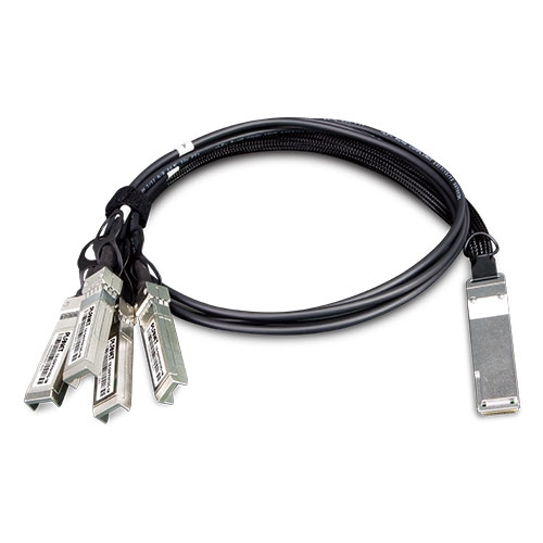 box_CB-QSFP4X10G-1M Planet CB-QSFP4X10G-1M 40G QSFP+ to 4 10G SFP+ Direct Attached Copper Cable (1M in length)
