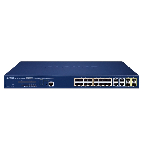box_GS-4210-16P4Cv4_01 Planet GS-4210-16P4C 16GE PoE + 4GE SFP Combo L2 Managed PoE Switch