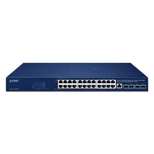 Planet GS-4210-16UP8T4X 16 x GbE PoE 802.3bt + 8 x GbE + 4 x 10G SFP L2 Managed PoE Switch
