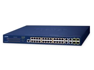 Planet GS-4210-24P4C 24-Port 10/100/1000T 802.3at PoE + 4-Port Gigabit TP/SFP Combo Managed Switch