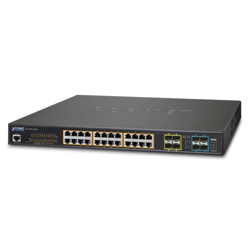 Planet GS-5220-24P4X 20GE PoE + 4GE PoE/SFP Combo + 4 x 10G SFP+ L2+ Managed PoE Switch