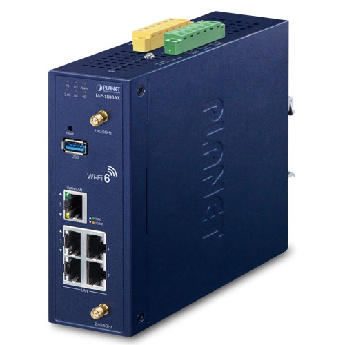 Planet IAP-1800AX 1800Mbps 802.11ax 2.4G/5G 2T2R MIMO Industrial Wireless AP