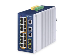 Planet IGS-4215-16P2T2S 16 x GbE PoE 802.3at + 2 x GbE + 2 x SFP L2 Managed Industrial PoE Switch
