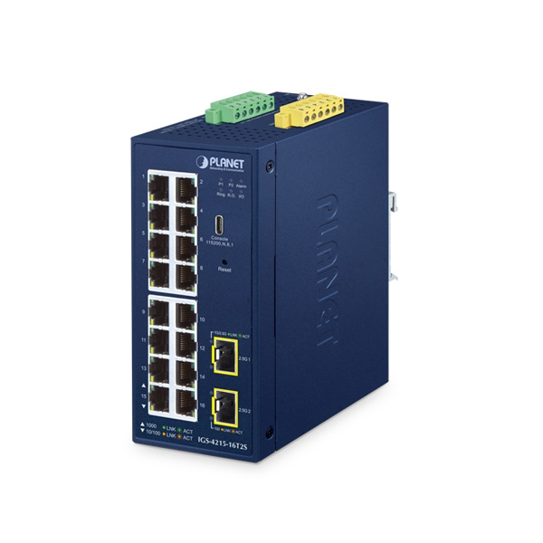 Planet IGS-4215-16T2S 16 x 10/100/1000T + 2-Port 100/1000X SFP L2 Managed Industrial Switch