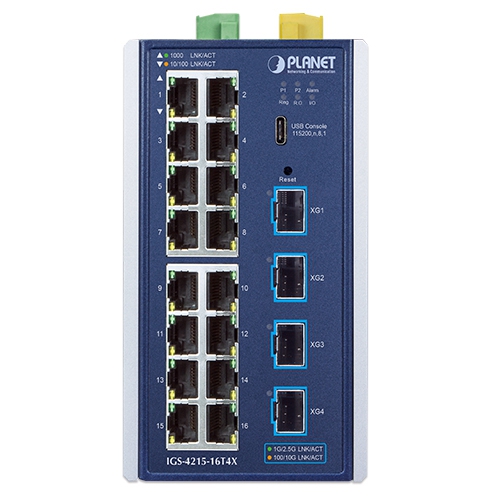 box_IGS-4215-16T4X_01 Planet IGS-4215-16T4X 16 x GbE + 4 x 10G L2 Managed Industrial Switch