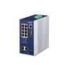 Planet IGS-4215-4UP4T2S 4 x GbE PoE 802.3bt + 4 x GbE + 2 x SFP L2 Managed Industrial PoE Switch