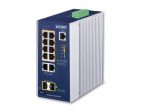 Planet IGS-4215-8UP2T2S 8 x GbE PoE 802.3bt + 2 x GbE + 2 x SFP L2 Managed Industrial PoE Switch