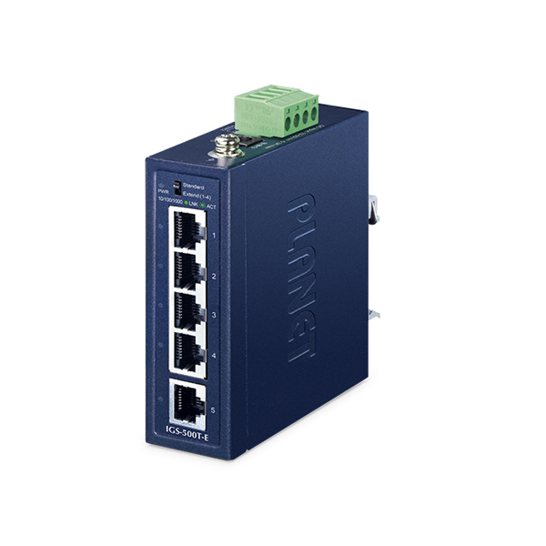 Planet IGS-500T-E 5 x 1G/100M RJ45 IP40 Industrial Switch