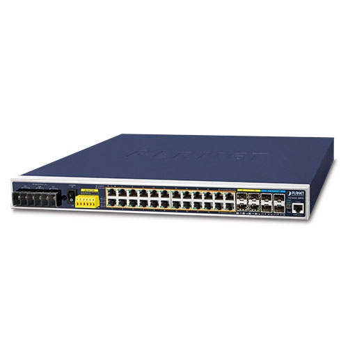 Planet IGS-6325-24P4X 20 GbE PoE + 4 GbE PoE/SFP Combo + 4 x 10G SFP+ L3 Managed Industrial Switch