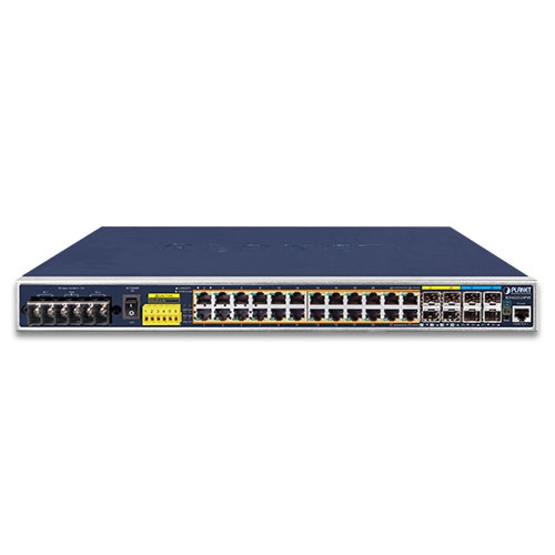 Planet IGS-6325-24P4X 20 GbE PoE + 4 GbE PoE/SFP Combo + 4 x 10G SFP+ L3 Managed Industrial Switch