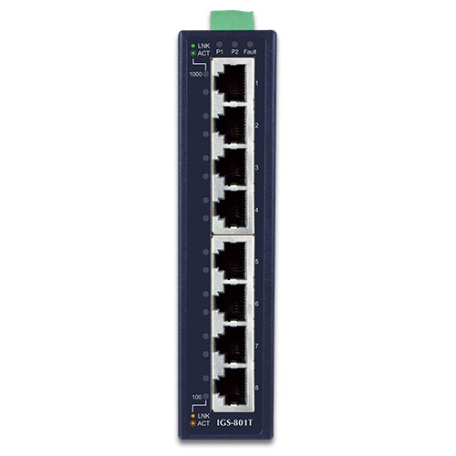 Planet IGS-801T 8 GbE Unmanaged Industrial Switch