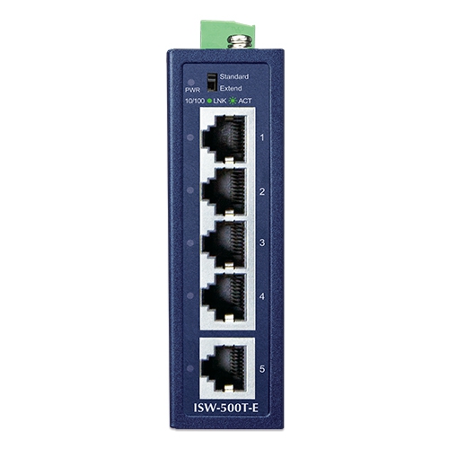 box_ISW-500T-E_01 Planet ISW-500T-E 5 x Port 10/100/1000T IP40 Compact Industrial Switch