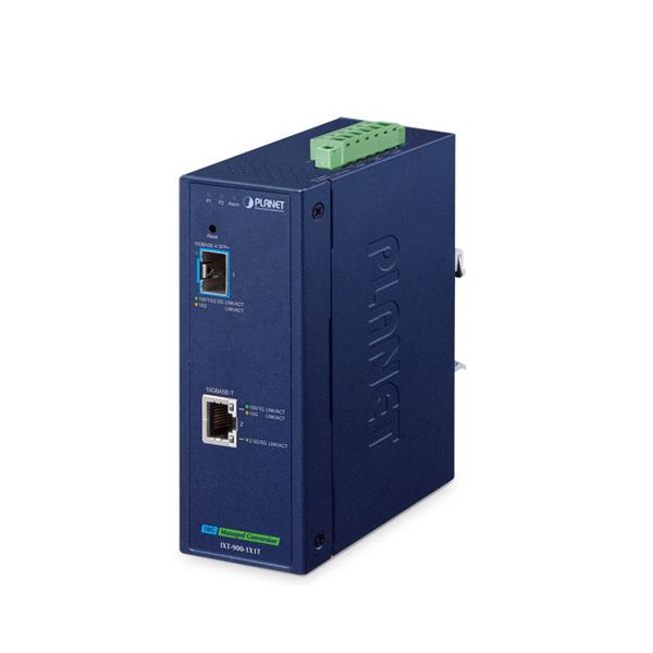 Planet IXT-900-1X1T 10GBASE-X SFP to 10GBASE-T Managed Industrial Media Converter