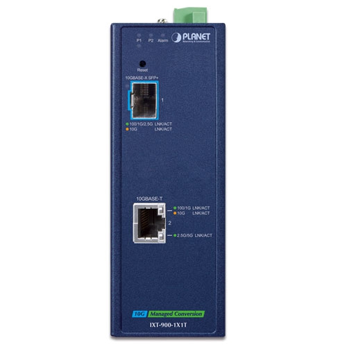 Planet IXT-900-1X1T 10GBASE-X SFP to 10GBASE-T Managed Industrial Media Converter