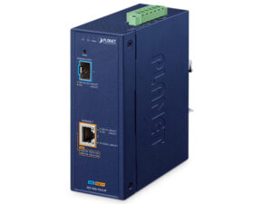 box_IXT-900-1X1UP Planet IXT-900-1X1UP 1 x Port 10G SFP+ + 1 x Port 10GBASE-T 802.3bt PoE++ Industrial Managed Media Converter