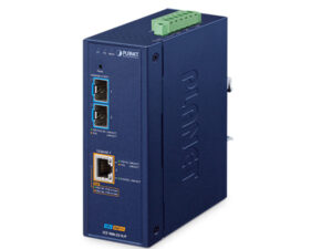 box_IXT-900-2X1UP Planet IXT-900-2X1UP 2 x 10G SFP to 10GBASE-T PoE 802.3bt Managed Industrial Media Converter