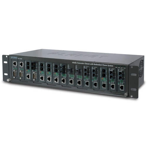 Planet MC-1500R48 15-Slot Media Converter Chassis (DC Power)