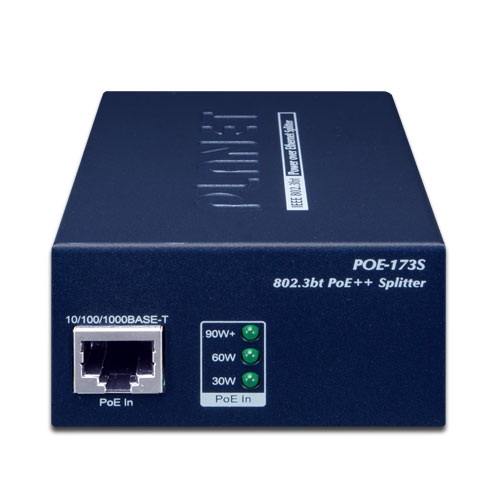 box_POE-173S_01 Planet POE-173S Single-Port 10/100/1000Mbps 802.3bt PoE++ Splitter