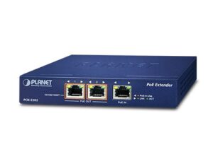 Planet POE-E202 1-Port 802.3at PoE+ to 2-Port 802.3af/at Gigabit PoE Extender
