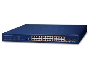 Planet SGS-6310-24P4X 24 x GbE PoE + 4 x 10G SFP+ Stackable L3 Managed PoE Switch